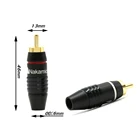 50 шт. высокое качество R1711 Nakamichi RCA разъем паяльный Золотой Аудио Адаптер соединитель