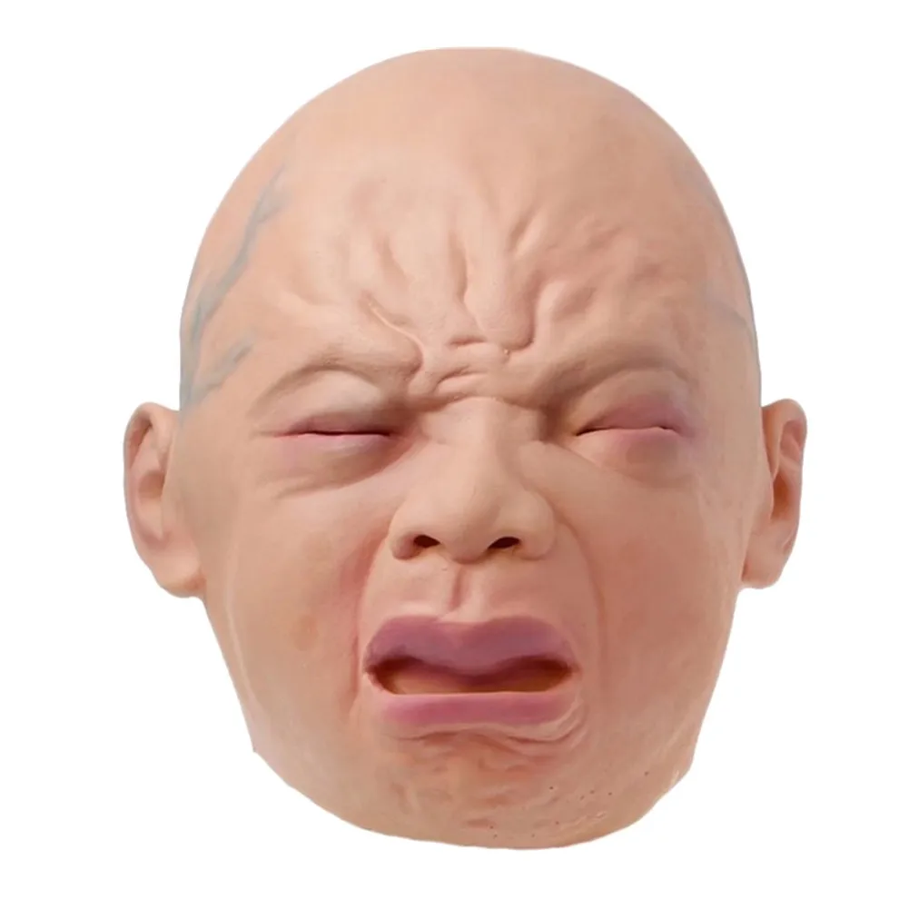 Реалистичная детская маска для плача полноголовая парики Хэллоуина бара дома с