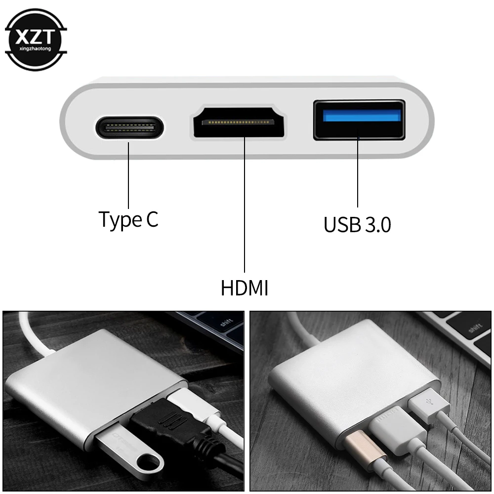 Тип C сплиттер USB к HDMI 3 0 зарядный адаптер конвертер Type донгл док для Macbook Pro