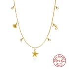 Цепочка женская из серебра 925 пробы с кулоном в виде морской звезды