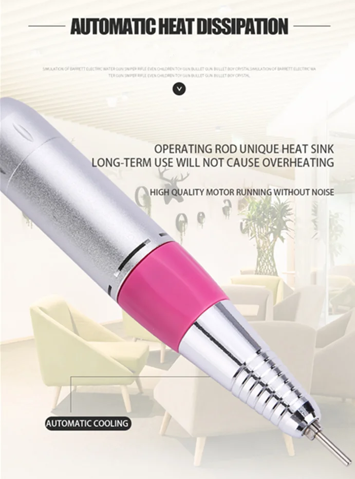 Manicure Tools 35000RPM Electric Manicure Pedicure Tool Set Nail Accessories& Tools Electric Nail File Drill Bits