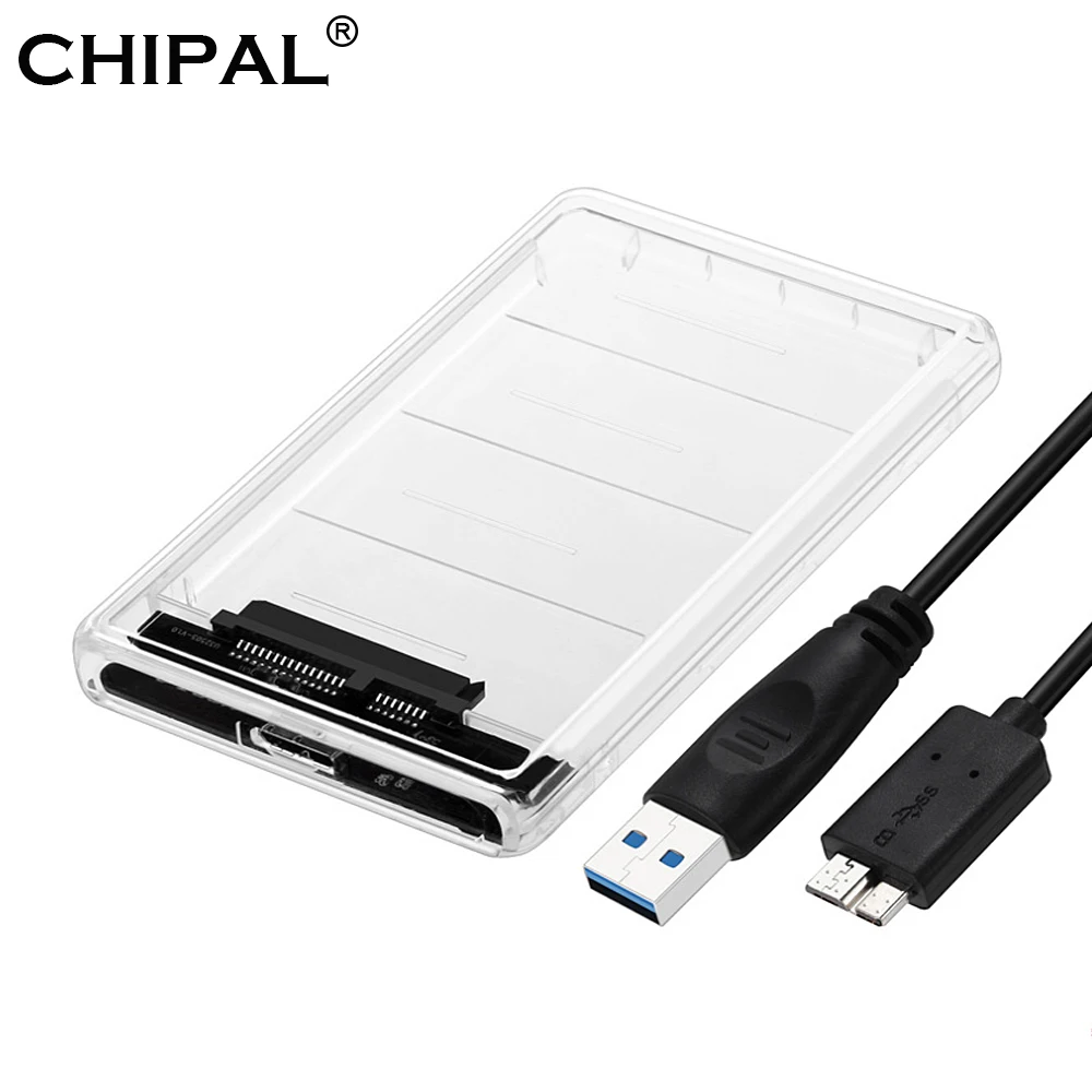 CHIPAL Прозрачный чехол для SSD, hdd 5 Гбит/с USB 3,0 на SATA 3,0 адаптер Внешний 2,5 дюймов жесткий диск коробка HD корпус протокол UASP