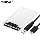 CHIPAL Прозрачный чехол для жесткого диска 5 Гбитс Type-C USB 3,0-SATA 3,0 адаптер Внешний жесткий диск SSD 2,5 дюйма корпус HD протокол UASP