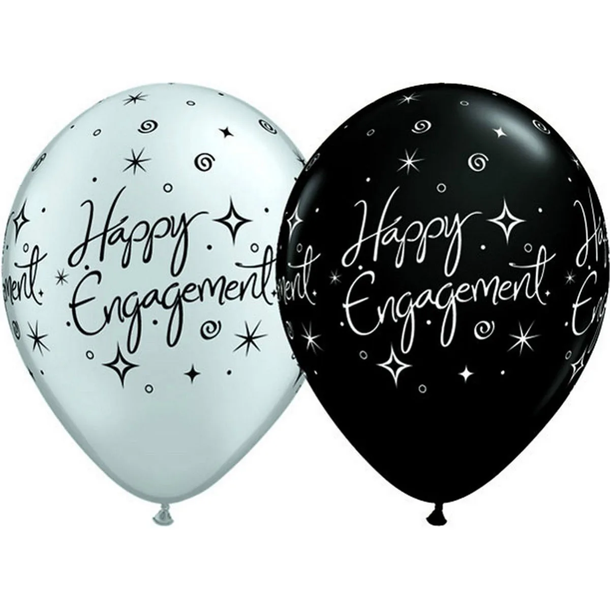 

Kids Party Air Balloons Wedding Party Supplie Happy Engagement Decor Silver Engagement Balloons Decor Black and White