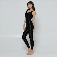 drozeno sexy slip on tights long sleeve solid color tights womens infinity jumpsuit wet feeling yoga sweatpants sexy halter