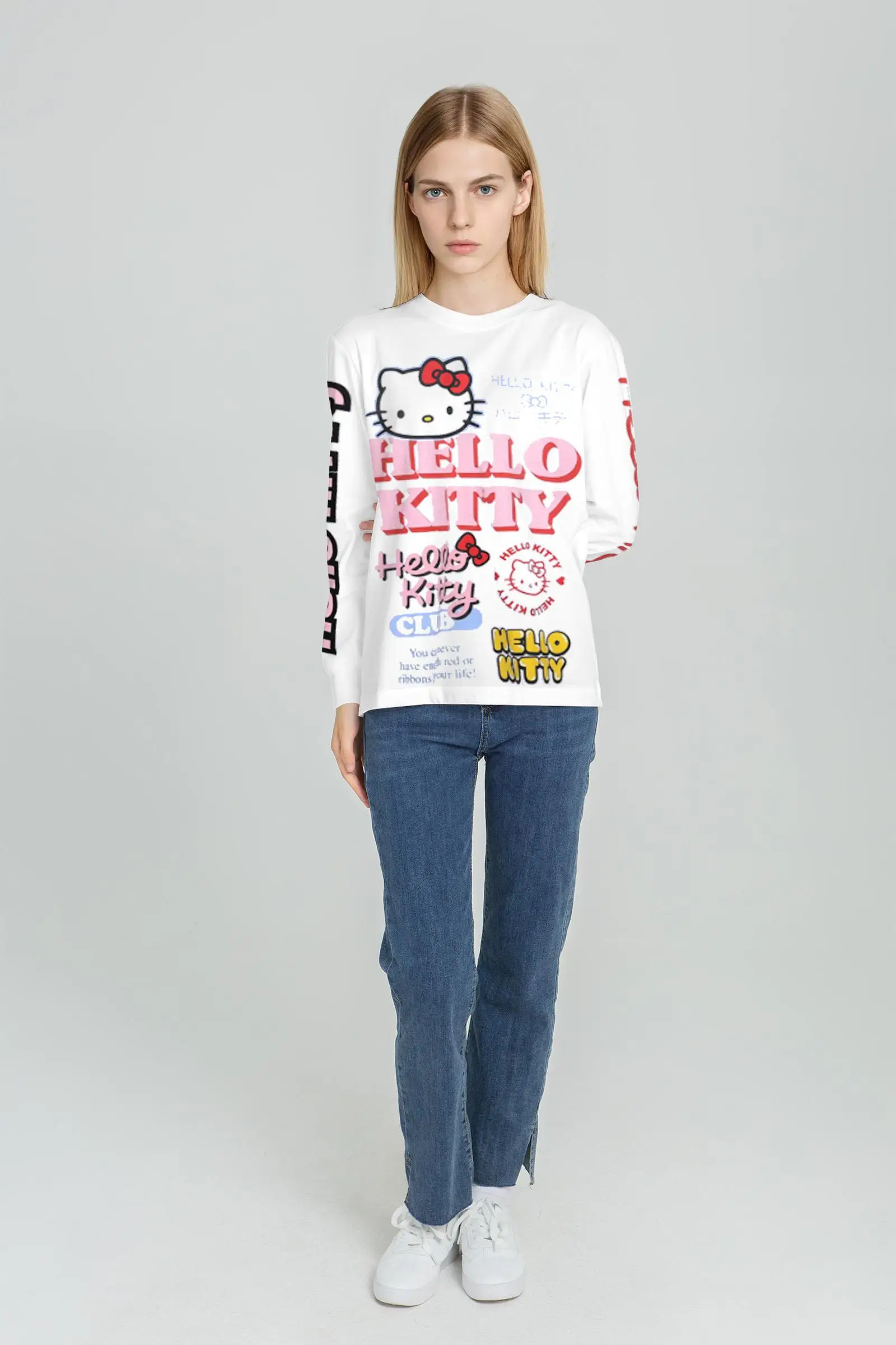 Свободный свитер Hello Kitty в 