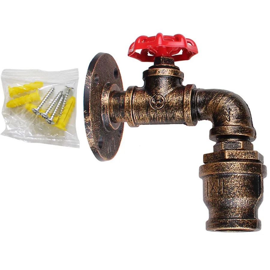 

Industrial Water Pipe Rust Wall Light Steampunk Vintage E27 Edison Wall Lamp Sconce Lunminaire for Corridor Cafe Bar Home