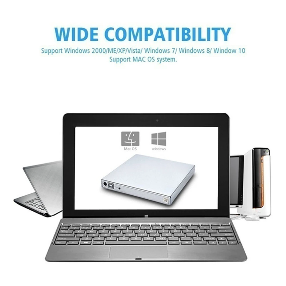 External USB 2.0 USB 3.0 Mobile CD/RW-DVD Player USB Notebook Desktop External Optical Drive DVD Drive Netbooks CD Burner