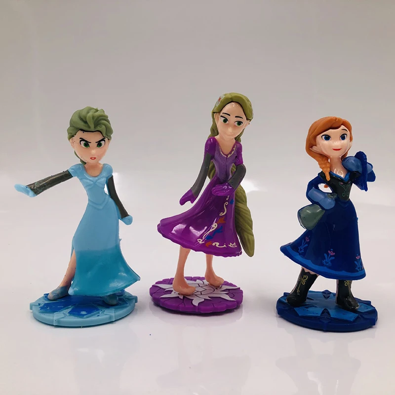 3 шт./набор фигурки героев мультфильма Холодное сердце Эльза Анна пластиковые