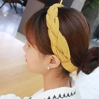 30pcslot diy simple multi hemp flowers fabrics head bands pigtail wide headbands hair styling tools accessory ha1560