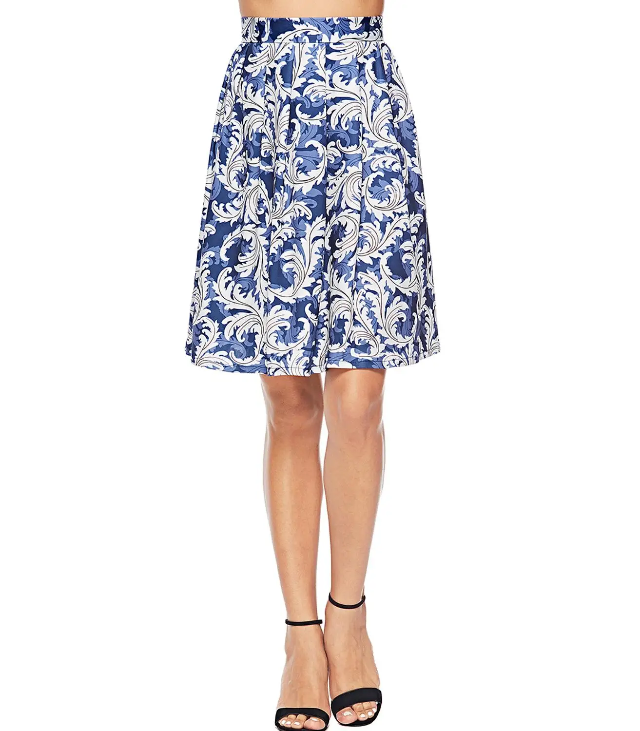 Модные пикантные универсальное гофрированное трапецевидное VintageF снижает юбки