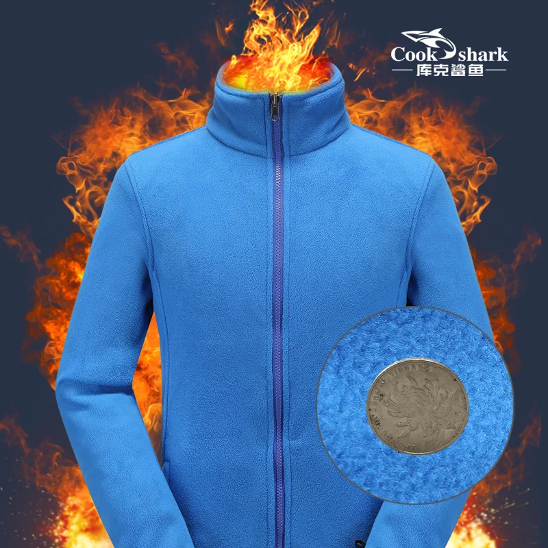 Cook Shark 2020 outdoor jacket men's velvet padded windbreaker men's fashion jacket autumn and winter clothing