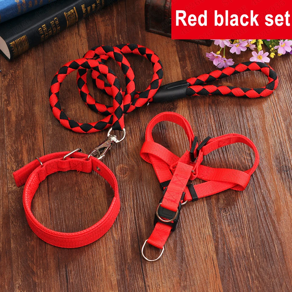 Большой Поводок для собак домашних животных 150 см 2 5 70 кг Набор ошейников с ремнем