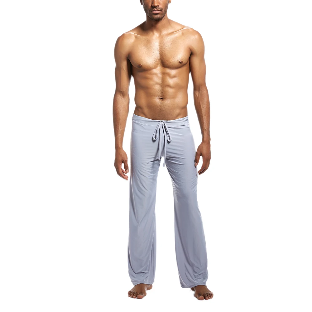 

Мужские летние спортивные штаны для тренировок, 6 цветов, однотонные свободные штаны из ледяного шелка с кулиской в талии для йоги и фитнеса