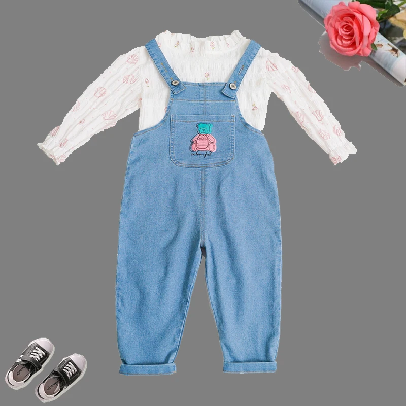 

Детский джинсовый костюм с длинным рукавом, на возраст 12-8 лет