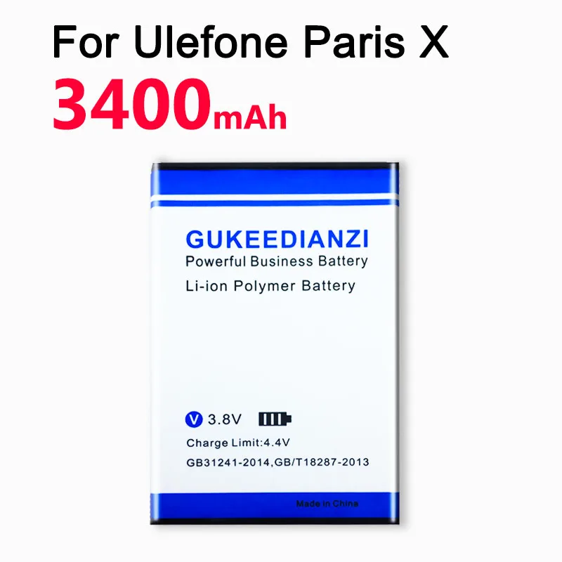 GUKEEDIANZI Новый Мобильный телефон батарея для Ulefone Париж X Lite Высокое качество 3400mAh