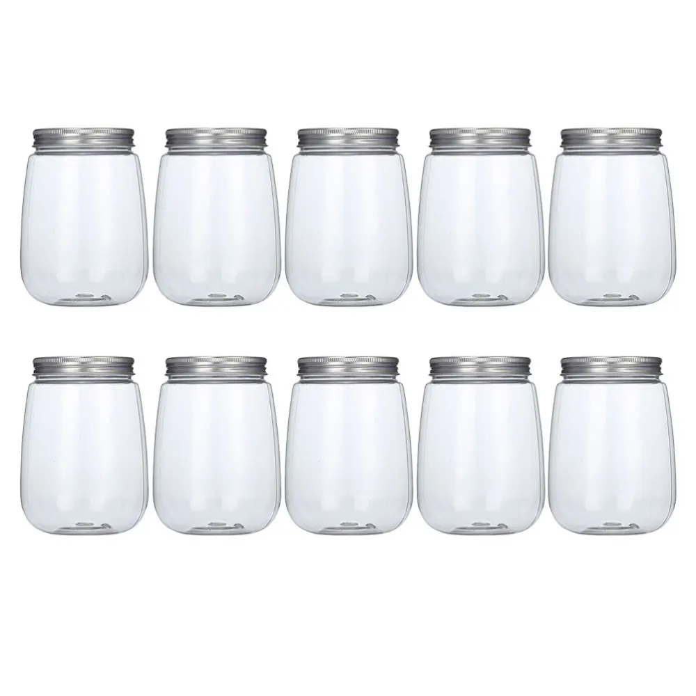 

10Pcs Disposable Drink Bottles Storage Bottles Beverage Tea Bottles