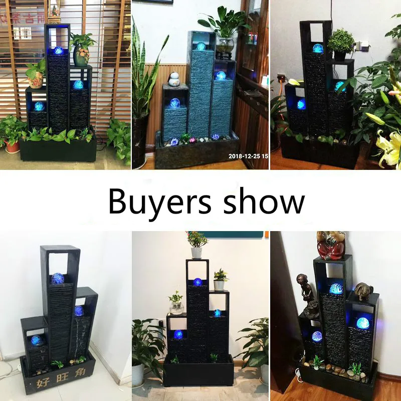 Декоративный фонтан креативный водный на удачу для помещений винный шкаф офис