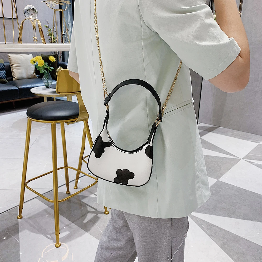 Модные женские сумки на плечо из коровьей кожи в горошек Женская винтажная сумка