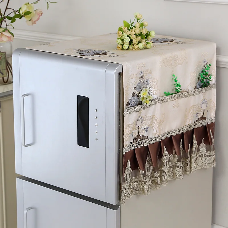 

Linen Dust Cover Refrigerator Cover Cloth European Double-Door Refrigerator Cover Multi-Purpose Protective Cover