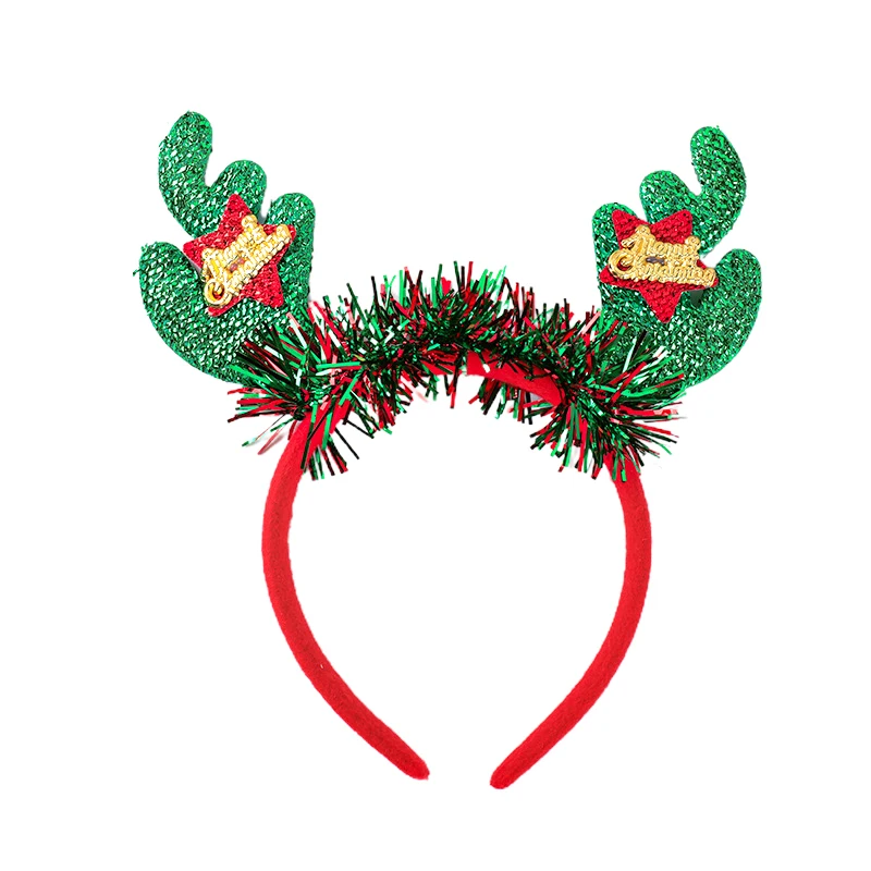 Christmas Headbands Hairpin Santa Tree Elk Antlers Headband Kids Adult Headwear Reindeer Ornaments Decorations | Дом и сад