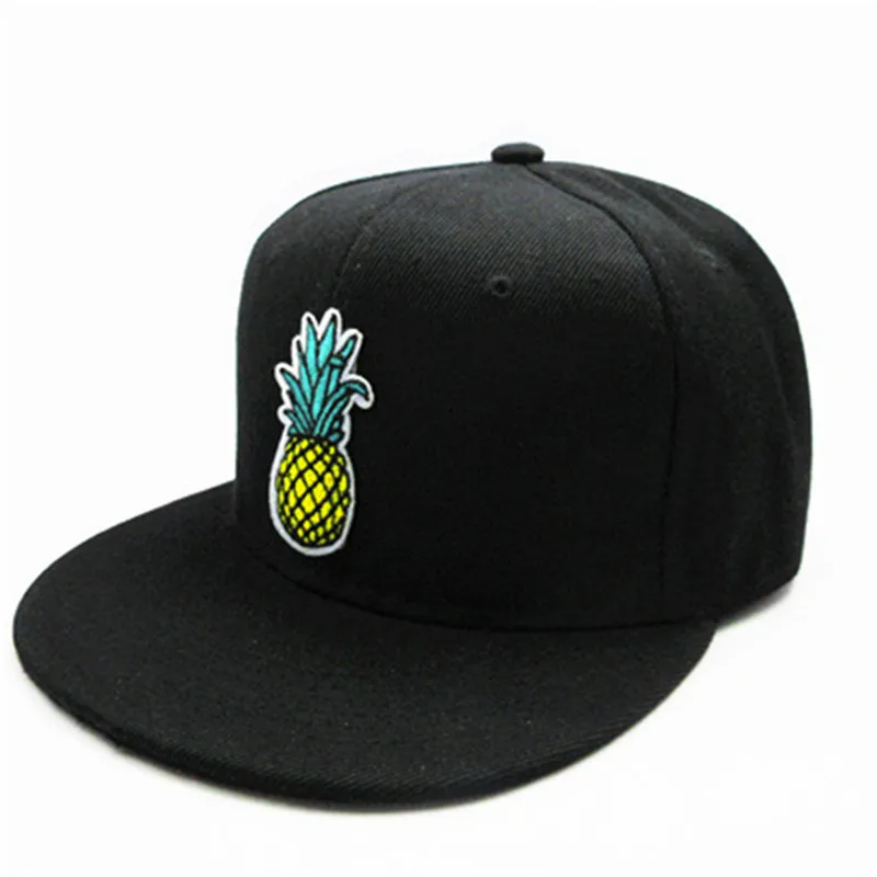 

Pineapple Fruit Embroidery Cotton Baseball Cap Hip-hop Cap Adjustable Snapback Hats for Men and Women 147