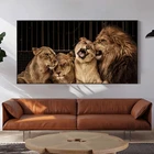 Картина на холсте Семья львов, художественные плакаты и принты