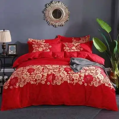 

Cotton wool four-piece three-piece bedding quilt cover pillowcase bed sheet