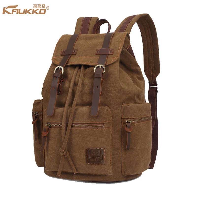 

Men Canvas Laptop Backpack Male College Student School Bags for Teenager Vintage Women Mochila Casual Rucksack Travel Daypack