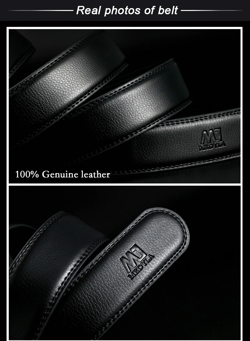 MEDYLA New Automatic buckle men belts fashion business belt Famous brand luxury belts for men leather 3.0cm
