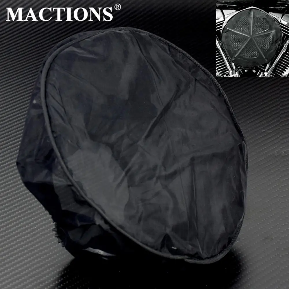 MACTIONS Воздушный фильтр Защитная крышка Черный Водонепроницаемый пылезащитный дышащий воздушный фильтр Маска для Harley Воздушный фильтр Крышка для Harley Sportster 883 1200 XL XR Iron Touring Road King Dyna Softail
