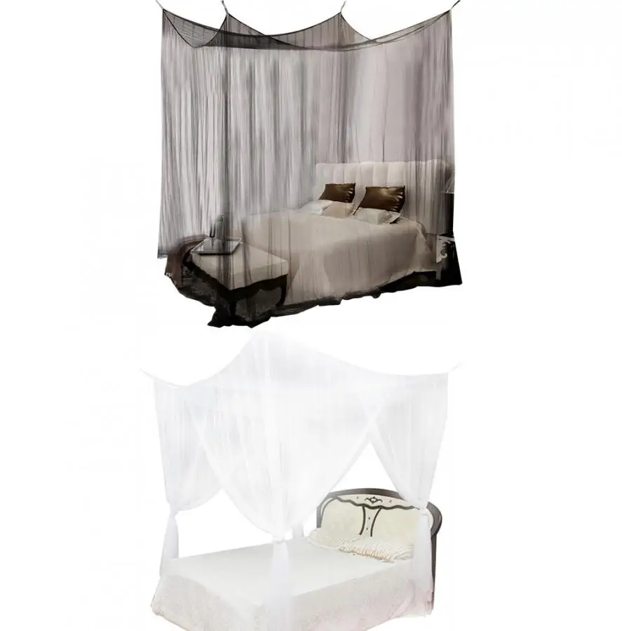 Декор для комнаты девочек навес кровати с 4 уголками москитная сетка полный