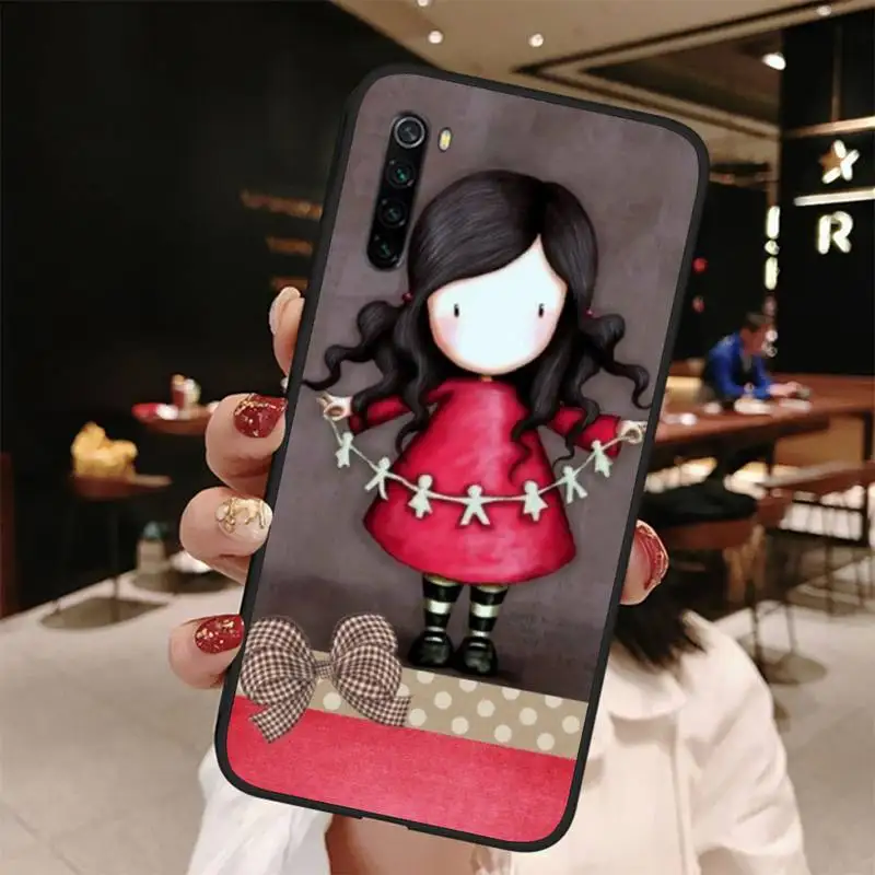 

Santoros Cute Girl Case Coque Fundas Etui For Xiaomi Note Max Mi 7 8 9se Redmi 7 7a 8 8t 9 10 Pro Lite Cases Cover