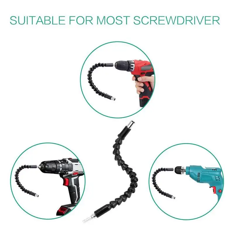 

Repair Tools Black 132-295mm Flexible Shaft Bits Extention Electronics Connect Screwdriver 1/4" Bit Shank Holder Drill Hex C7T5