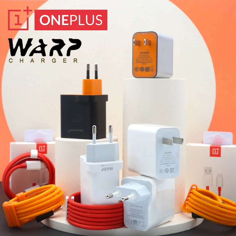 

Original Oneplus Charger 30W 7T Pro Mclaren Warp Charger Usb Dash Power Adapter Type C Cable For Oneplus 8 7 Pro 6 6T 5 5T 3 3T