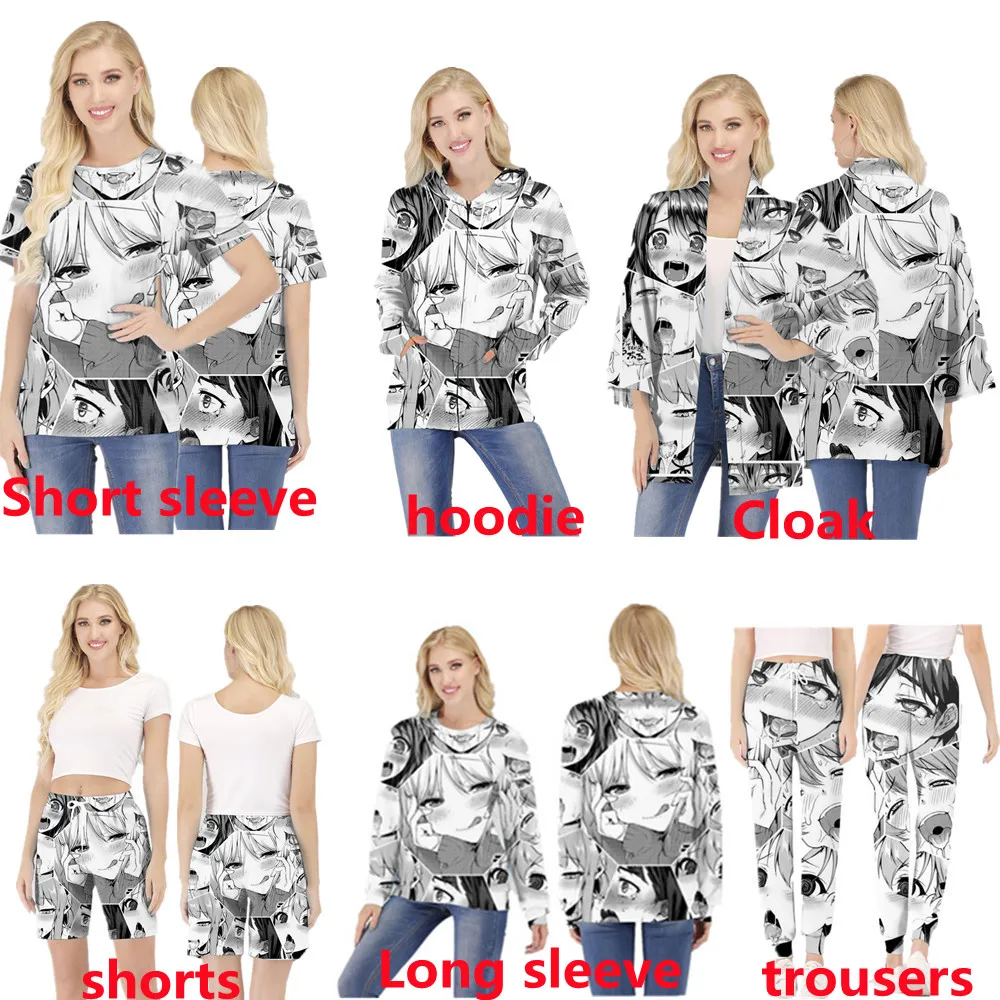 

New Anime Hoodie Fashion Cardigan Cloak 3D T-shirt Shorts Sports Suit Teen Streetwear Unisex Tops Jogging Pants Couple Clothes