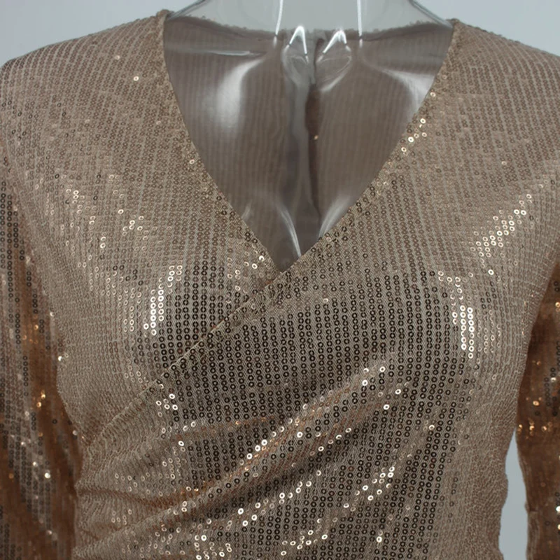 

AECU Women's Dress 2021 Party Dresses Sexy Sequin Nightclub Party Mini Dress V Neck Women Evening Banquet Party Dress Vestidos