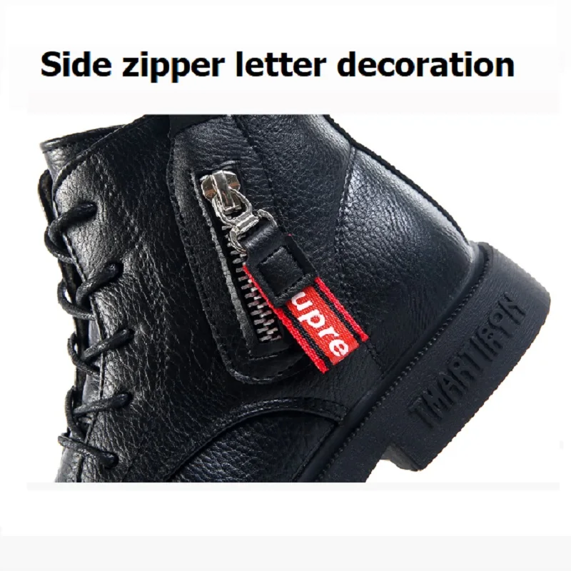 Ботинки для девочек коллекция 2019 года модная Корейская зимняя теплая детская