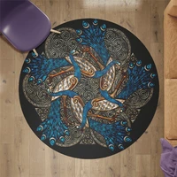 viking circle rug round shape floor mat 3d printed rug non slip mat dining living room soft bedroom carpet 07