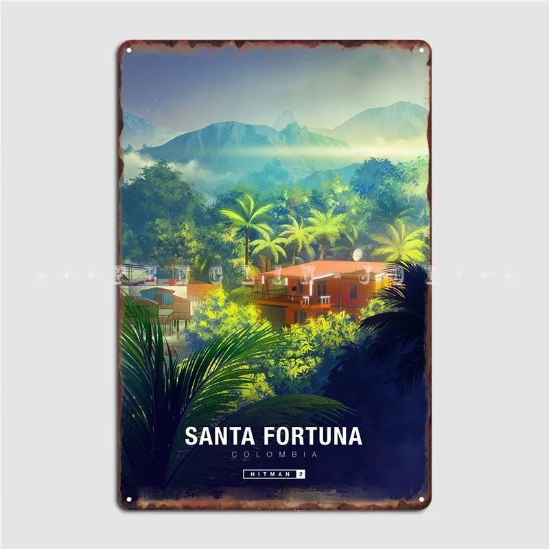 

Hitman Santa Fortuna Metal Sign Wall Pub Kitchen Plaques Designing Tin Sign Poster