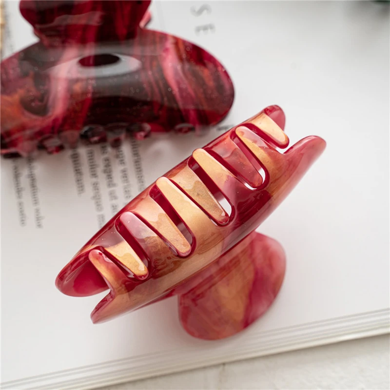 

2020 Korean Acrylic Women Hair Claws Crab Clamps plastic Fashion Female Hair Clips Retro Make up Hairdress Hair Styling Tools