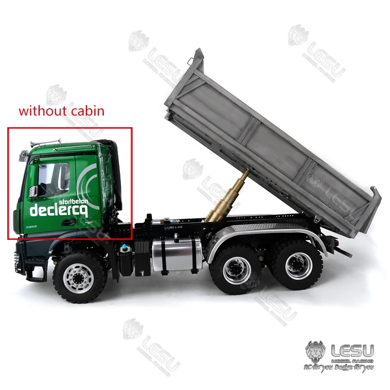 

1/14 LESU 6*6 RC Tipper Dumper Truck Hydraulic System Motor Without Cabin for Benz 3363 3348 TH15857-SMT5