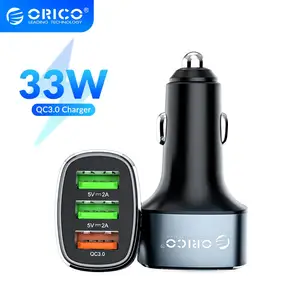 ORICO 33W 3 USB порта Быстрая зарядка QC 3,0 Автомобильное зарядное устройство для iPhone XR XS MAX 8 Samsung S10 зарядное устройство мобильный телефон быстрое автомобильное зарядное устройство