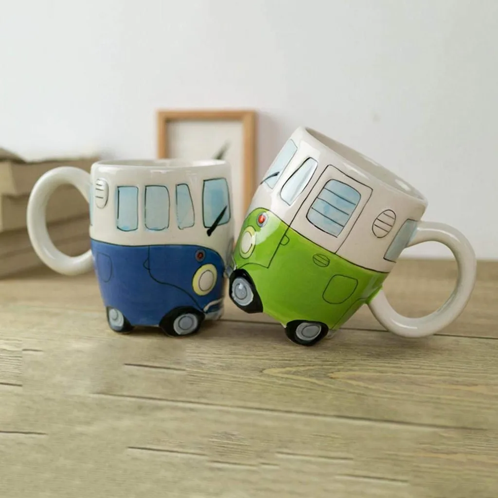 1 шт. ручная роспись мультяшная керамическая кружка для кофе чашка воды 201 300 мл