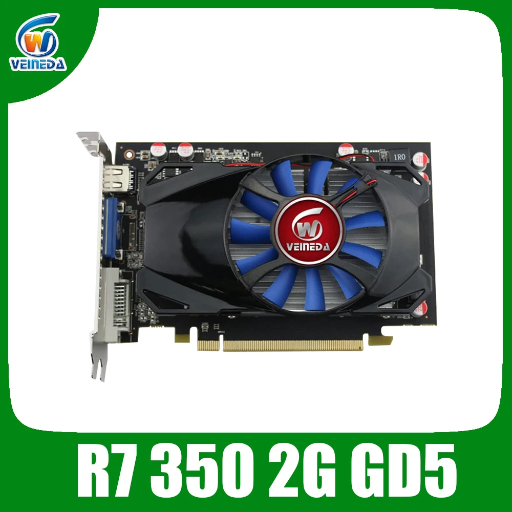 Настольный графический процессор, видеокарта Veineda R7 350, 2 Гб, GDDR5, 128 бит, независимая игровая видеокарта, R7-350 для ATI Radeon gaming