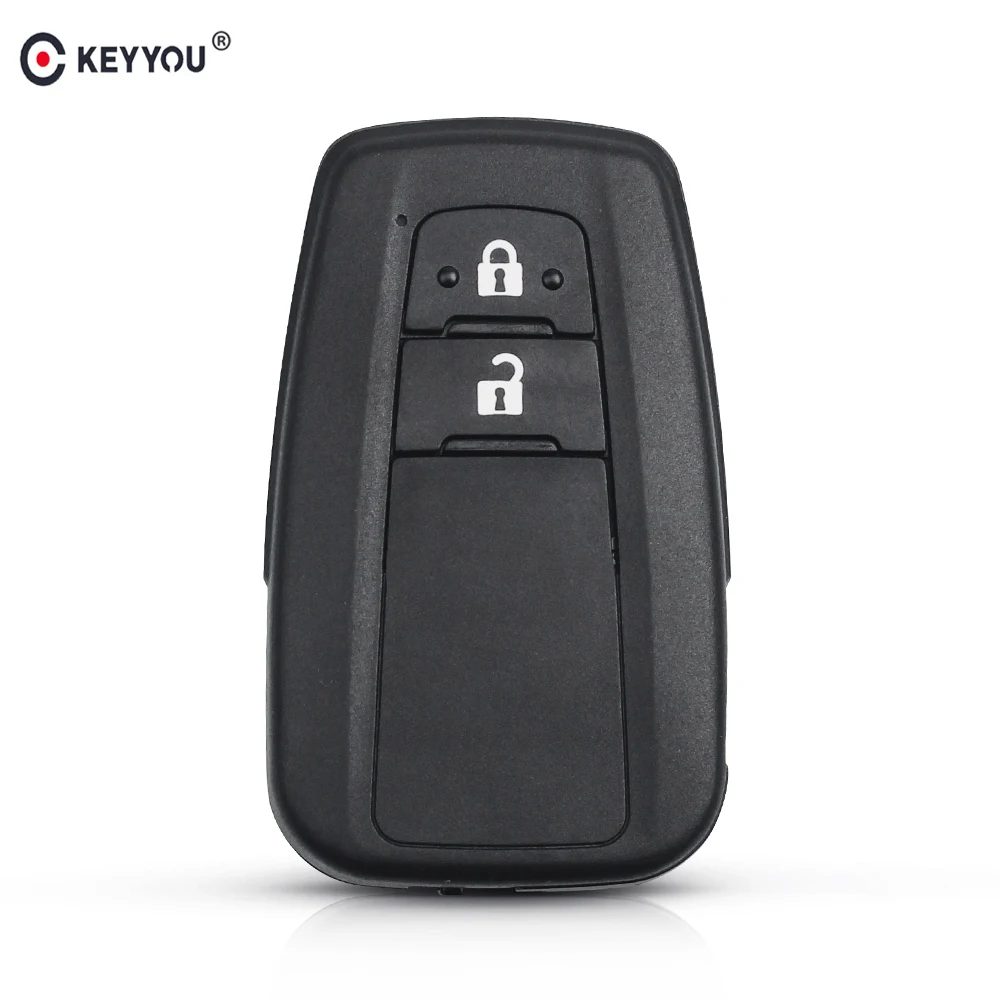 

KEYYOU Replacement Smart Car Key Case 2 Button With Emergency Insert Key Blade Remote Key Shell For Toyota Camry Prado 2018 2019