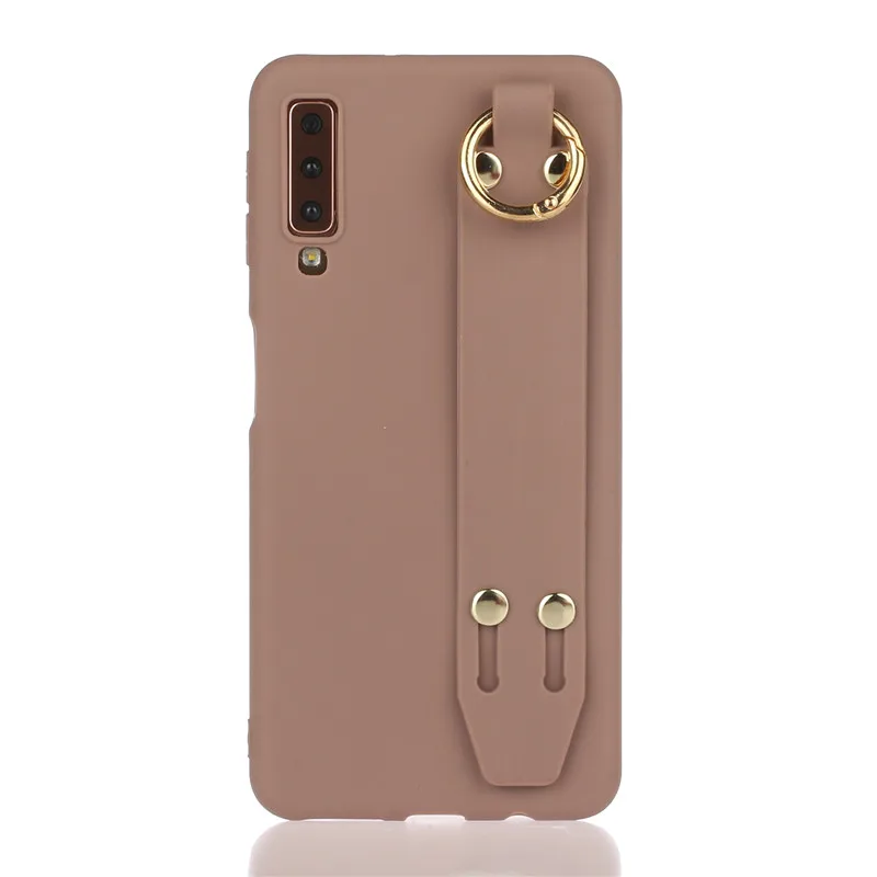 Ремешок на запястье чехол для телефона для samsung Galaxy A10 A20 A30 A40 A50 A70 A20E A10E A30S A50S Карамельный цвет чехол с браслет - Цвет: H