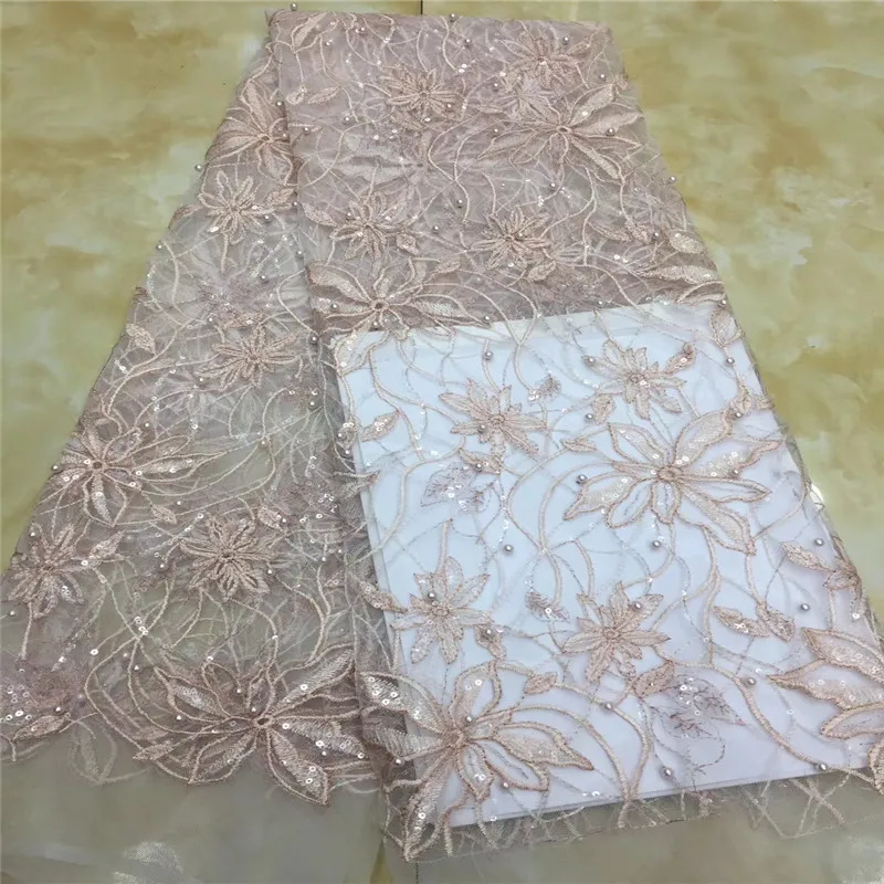 

Madison Sequins+Beads Lace Fabrics Nigerian Lace Fabrics 2021 High Quality Lace African Tulle Lace Fabric For Wedding Dress