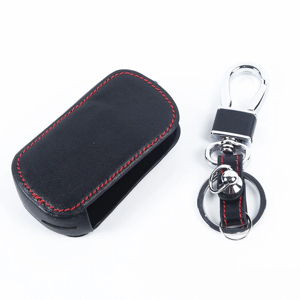 1x черный кожаный чехол для ключей автомобиля подходит Land Rover Range Sport LR3|Футляр