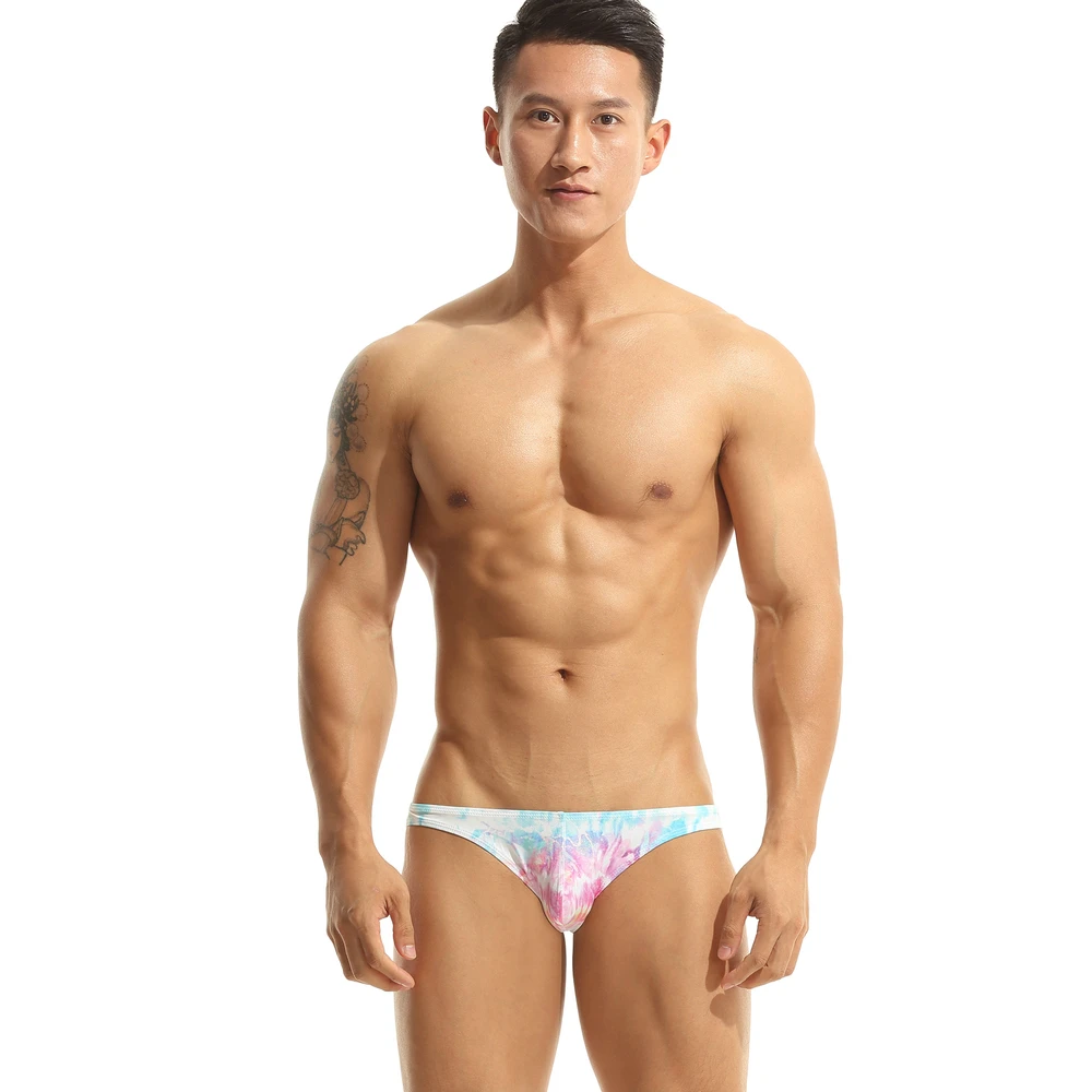 

New Brand SEOBEAN underwear printed sexy underwear men low-rise underpants bikinis briefs